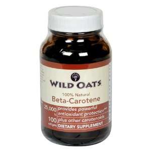  Wild Oats Beta Carotene, 25000iu, Softgels, 100 softgels 
