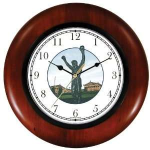Rocky Statue Philadelphia (JP6) Famous Landmarks Wooden Wall Clock by 