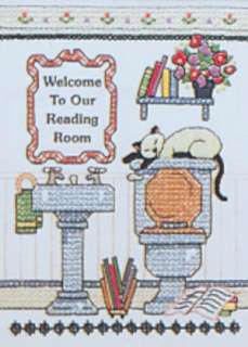   Reading Room Welcome Mini Stamped Cross Stitch Kit 5X7 by Dimensions