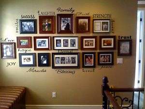 FAMILY Lettering Collage Wall Decal Decor Words Sticker  