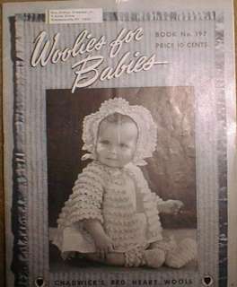 1943~VINTAGE CHADWICKS CROCHET WOOLIES FOR BABIES BOOK  