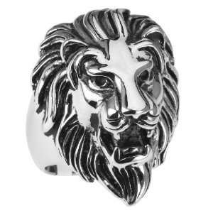  Stainless Steel Lion Head Ring (Available in Sizes 10 to 