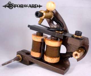 Brown Hammer Stinger Liner Tattoo Machine Light Wood Washers Brass 