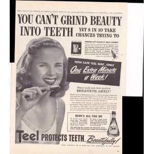  Teel Liquid Dentifrice 1942 Original Vintage Advertisement 