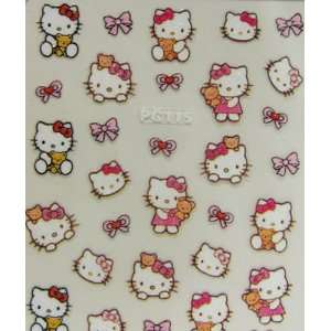  XH Lovely and cute hello kitty nail art stickers with bows 