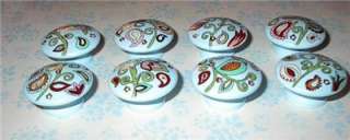 PAISLEY  Hand Painted Wooden DRESSER DRAWER Knobs/Pulls  