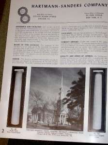 Vtg Hartmann Sanders Company Catalog Wood Columns 1951  