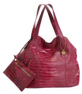 this textured faux snake handbag is lightweight and wont add extra 