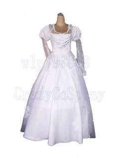 NEW alice in wonderland white queen cosplay costume  