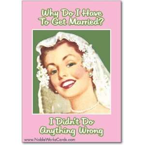  Funny Wedding Card Why Married Humor Greeting Ephemera 