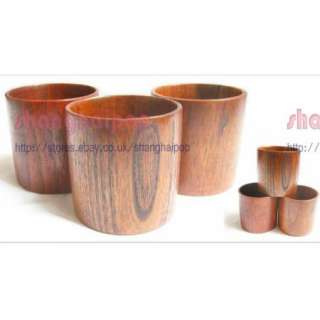 Pack of 6 Wooden/Wood Tea Cup Gongfu Set Japanese Christmas Gift Art 