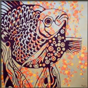  Ornamental Carp III by Morgan , 41x41