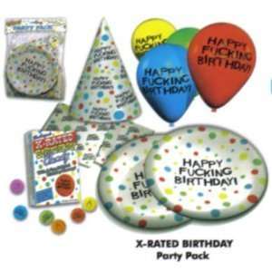 Bundle Happy F*cking Birthday Party Pack and 2 pack of Pink Silicone 