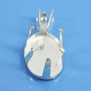  0.58 Gram 925 Sterling Silver Finding Pendant (14x9mm 