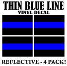 THIN BLUE LINE POLICE REFLECTIVE VINYL DECAL STICKER 4