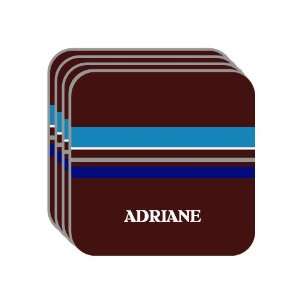 Personal Name Gift   ADRIANE Set of 4 Mini Mousepad Coasters (blue 