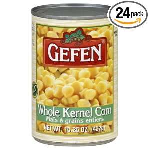 Gefen Corn Whole Kernel, 15.25 Ounce (Pack of 24)  Grocery 