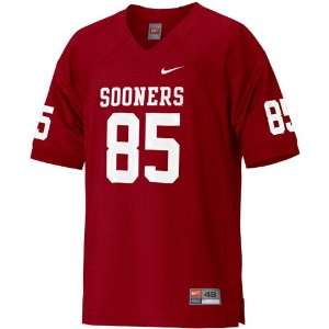   Sooners #85 Tackle Twill Football Jersey Crimson
