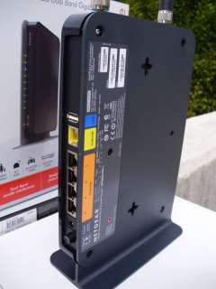 Rear view of the Netgear 3700 Simultaneous Gigabit Router