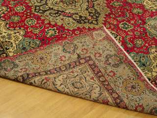 3x12.Handmade Carpet Antique 1930s Genuine Persian Tabriz Serapi 