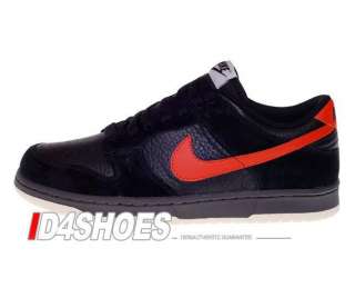 Nike Dunk Low Black Suede Orange Shoes  