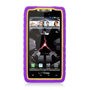 Purple Yellow Armadillo Kickstand Double Layer Hard Case Gel Cover for 