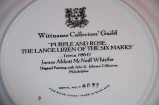 Wittnauer Collectors Guild Ltd Ed Plate Lange Lijzen  