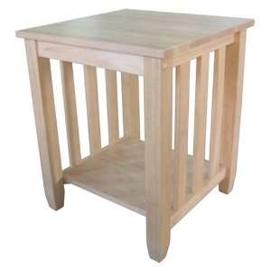  Whitewood Mission tall end table  Occasional Collection 