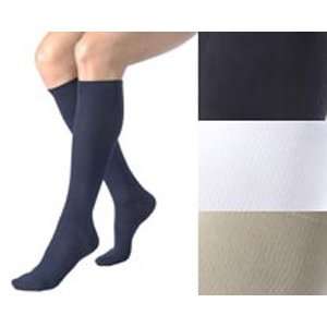  Womens Microfiber Dress Sock Firm Support, 20 30 mmHg, White 