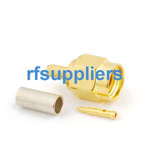 25 X SMA male straight crimp connector for RG316 RG174  