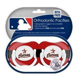  Houston Astros Pacifiers 2 Pack Safe BPA Free Baby