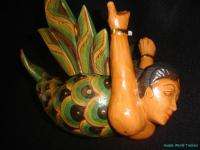 winged Mermaid Goddess Spirit chaser Mobile Balinese Hand carved wood 