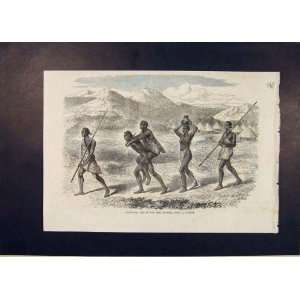  Katchiba King Obbo Country Journey Old Print 1865