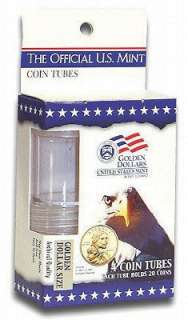   Official U.S. Mint Golden Dollar Coin Tubes by H E 