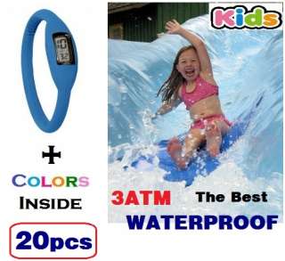 20 Silicone ION Watch Silicon waterproof 3ATM GLOW IN  