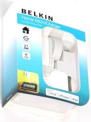 BELKIN WALL AC CHARGER USB MICRO 2.1AMPS +CABLE MADE FOR IPAD IPHONE 