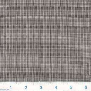   Wide Wash and Wear Shirting Linear Plaid Grey/Black Fabric By The Yard