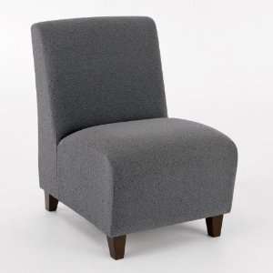  Siena Armless Guest Chair Heather Leaf Fabric/Walnut 