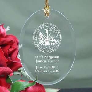 Personalized Memorial Ornament   Army