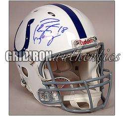   MANNING RARE AUTOGRAPHED INDIANAPOLIS COLTS REVOLUTION PRO GAME HELMET