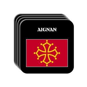  Midi Pyrenees   AIGNAN Set of 4 Mini Mousepad Coasters 