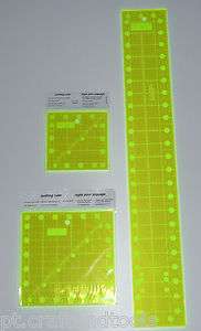  Slip Fluorescent Quilting Patchwork Ruler inch imperial various sizes