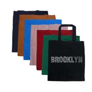  Black Brooklyn Tote Bag   Created using popular Brooklyn neighborhoods