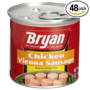 Bryan Chicken Vienna Sausage, 5 Ounce Cans (Pack of 48)  