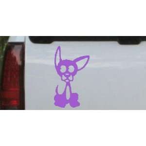 Purple 5in X 8.5in    Chihuahua Dog Animals Car Window Wall Laptop 