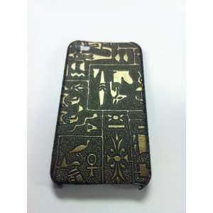  Gold Egyptian pharoanic leather hard case for iphone 4G 4S 
