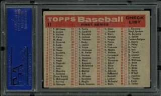 1958 Topps #71 Dodgers Team PSA 5  