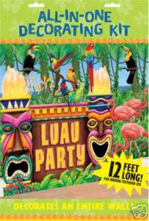 Tropical Hawaiian Luau Party Giant Room Decorating Kit  