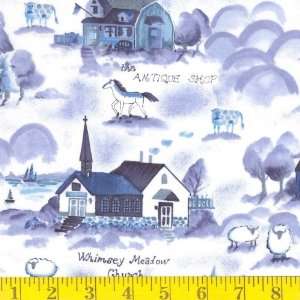  45 Wide Hometown Lilac Fabric By The Yard Arts, Crafts 