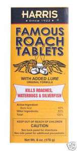 Harris FAMOUS Roach Tablets (6oz box)  